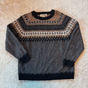 VTG The Alpaca Connection Hand Made in Peru Wool Nordic Fair Isle Sweater Large
